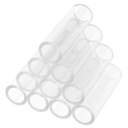 Aquarium Shrimp Cave - Clear Acrylic Breeding Habitat, Crystal Shelter Tube, Secure Aquatic Hideaway | Shrimp Breeding Tube for Small fishss Tank Environment - color: 10 Tubes