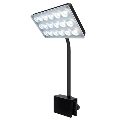 Full Spectrum 10W Fish Tank Light Enhanced Edition LED Aquarium Light with Lens, 3 Adjustable Modes(Suitable for 7-16 Inch Tanks)