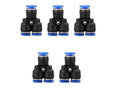 12mm OD Y splitter Push to connect Fittings,push to connect air fittings, air line push connectors (5 Pcs) - size: 0.472", style: Y spliter Union