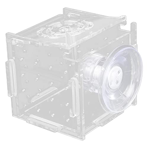 Acrylic Fish Isolation Box Aquarium Hatchery with Feeding Hole for Baby Fish Shrimp Breeding (Single Grid mini 6 * 6*)