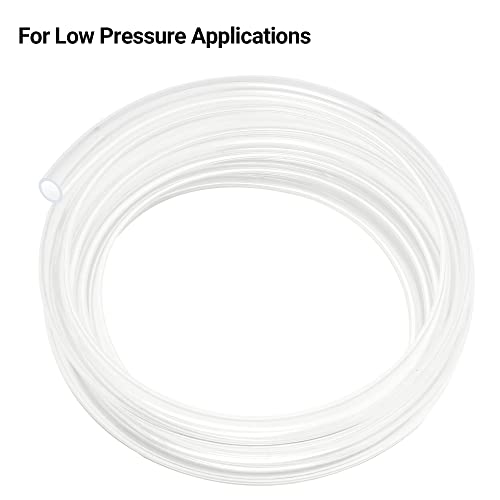 Clear Vinyl Tubing 1/4" ID × 3/8" OD -100 Ft 60PSI,Flexible Lightweight Plastic Tube, BPA Free Non-Toxic, Multipurpose Hybrid Reinforced Clear Tubing for Transfer Water Air Oil - size: 1/4’‘, style: 100 feet