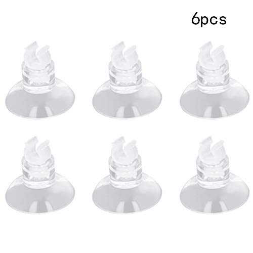 MroMax Aquarium Suction Cup Clips Airline Tubing Hose Heater Clips Clamps Holder for Fish Tank Clear 4mm to 6mm 6Pcs - size: 6pcs 4mm to 6mm