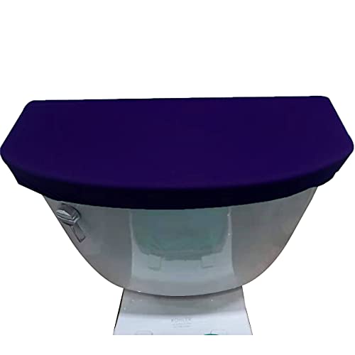 Madeals Velvet Toilet Tank Cover Soft and Absorbent, Comfortable Bathroom Toilet Tank Lid to Fit Different Sizes of Toilet Tank Navy Blue - color: Navy Blue