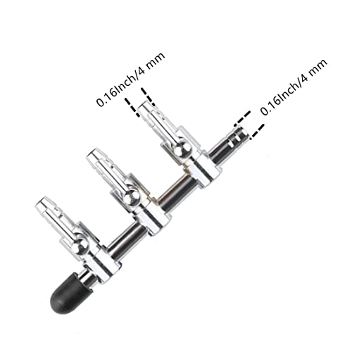 Aquarium Fish Tank Air Flow Control Lever Pump 3 Way Inline Manifold Air Flow Pump Tubing Splitter Lever Control Valve 4-Pack