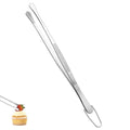 U-Taste 8in Kitchen Plating Tweezer: 18/8 Stainless Steel Food-Grade Metal Food Tong, Seamless-Welding, Sturdy and Flexible with Non-slip Tips for Serving, Decorating, Cooking, Baking (Round Tip) - size: 8in (round tip)