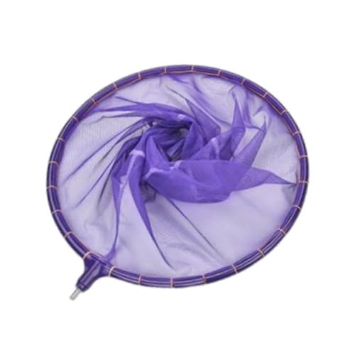 kowaku Fishing Net Mesh Outdoor Soft Catching Hiking Easy Storage Removable Fast Boat Folding Freshwater Fishing Landing Net - color: Purple S