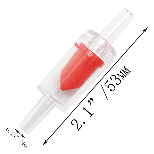 30PCS Red One Way Check Valves Aquarium Air Pump Accessories Kit Airline Tubing with Air Stones Check Valves Suction Cups and Connectors