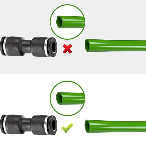 1/4 push to connect Air Line Fittings air elbow Air Hose quick connect Pneumatic Fittings Air Line Union5 Pack - color: Black-Elbow, size: 1/4" OD 5 PCS