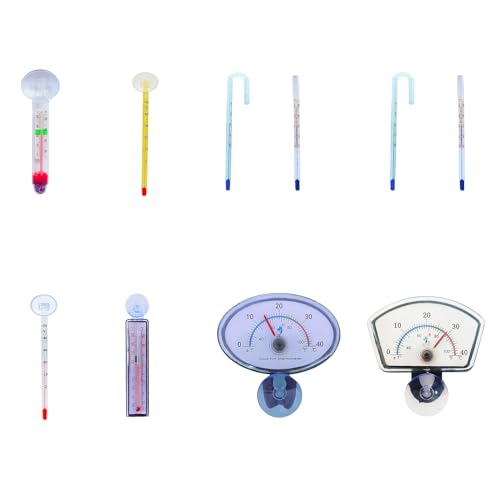 Liquid-in-Glass Aquarium Thermometer for Fishtank Accurate Floating Laboratory Floating - color: A