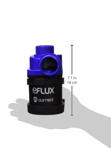 CURRENT USA eFlux DC Flow Pump with Control 1900 GPH | Loop Controllable Aquarium DC Return 380-1900 GPH | Quiet, Submersible or External | Fish Tank, Sump, Pond, Freshwater and Saltwater Marine Use - size: 1900 GPH