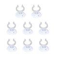 Aquarium Suction Cups, Fish Tank Suction Cups Clips Airline Tube Holders Clamps (Plastic, 8Pcs, Clear) for 0.8" Fish Tank Airline Tubing Binding Moss Shrimp Nest, 20x30MM - color: Clear, size: 20x30MM