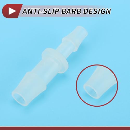 5 Pcs Aquarium Plastic Hose Barb Fitting 7/32" to 5/16" Hose ID Connectors Clear Plastic - size: 7/32"-5/16"