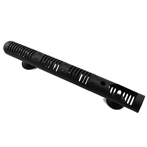 Aquarium Heater Protective Case 30.5cm Detachable Design Black Heating Rod Sleeve Heater Guard Protector Protective Cover Guard with Suction Cups for Fish Tank Water Aquarium Heater Protector