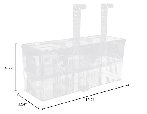 POPETPOP Fish Breeding Isolation Box Aquarium Incubator for Fry Prevents Easy Installation Cups Secure Nursery for Fish for Betta and Guppy Breeding