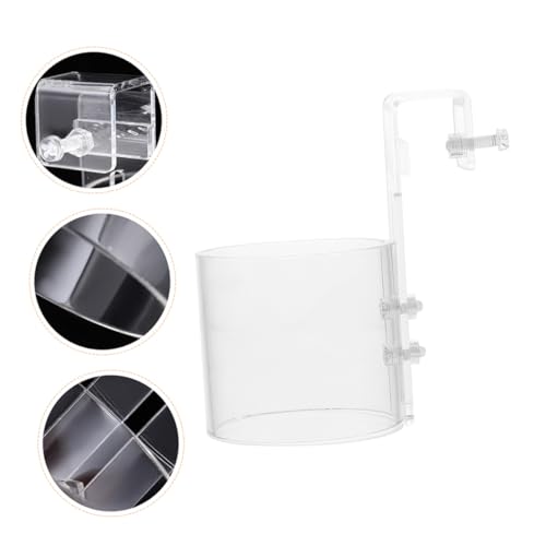 Fish Tank Feeding Ring Acrylic Fish Food Organizer Anti-Scatter Feeding Supply 80-Hook for Betta Shrimp Turtle Aquariums Beginner