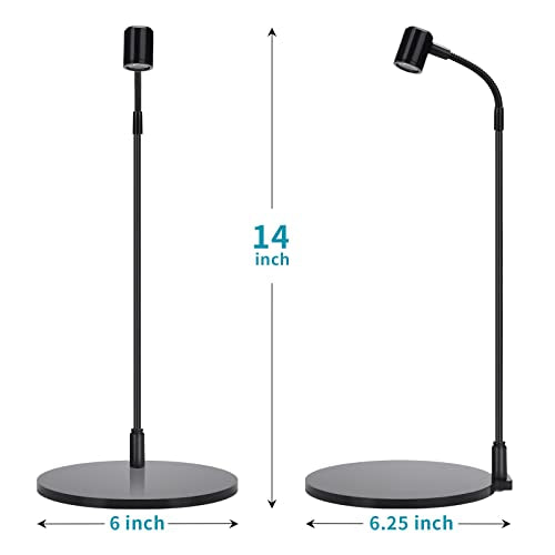LED Aquarium Light, 3W USB Powered Fish Tank Plant Lamp with Black Base Board for 360 Betta Fish Bowl, Potted Plants, Succulents, Miniature Landscape