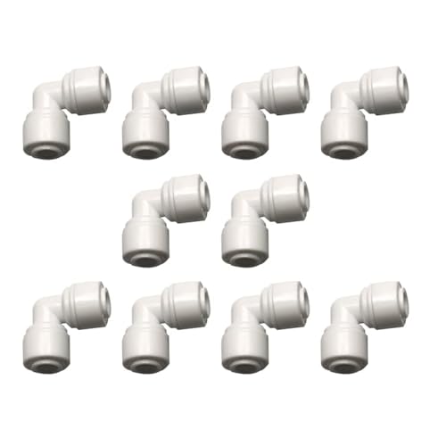 Malida 1/4" OD Tube to 1/4" OD Tube Elbow Quick Connect For RO Water System (10, L-TT-0202) - size: L-TT-0202