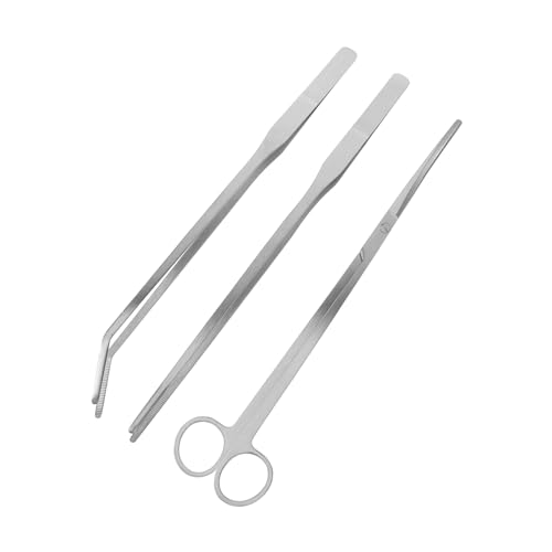 GANAZONO Aquarium Accessories Tool Set Scissors Tweezers and Spatula Designed for Aquascaping and Maintenance