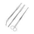 GANAZONO Aquarium Accessories Tool Set Scissors Tweezers and Spatula Designed for Aquascaping and Maintenance