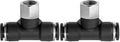 USA SEALING ZUSA-TF-PTC-529 Nylon Push to Connect Tube Fittings Female Branch Tee: 3/8" Tube 1/4" NPT Female (Pack of 2) - size: 1 Count (Pack of 2)