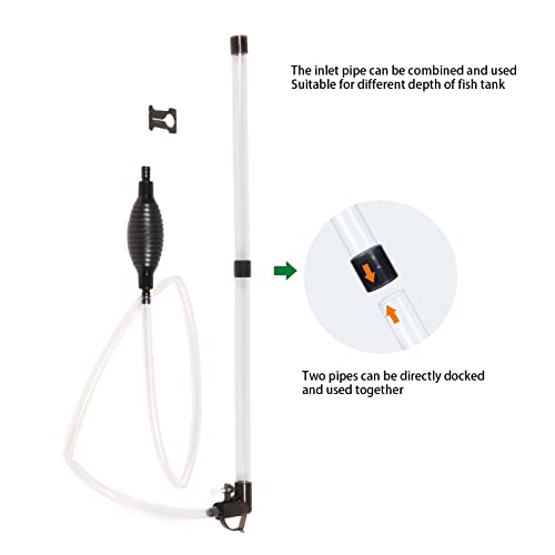 Aquarium Water Changer Manual Mini Fish Tank Siphon Gravel Vacuum Cleaner for Water Changing and Filter Sand Cleaning