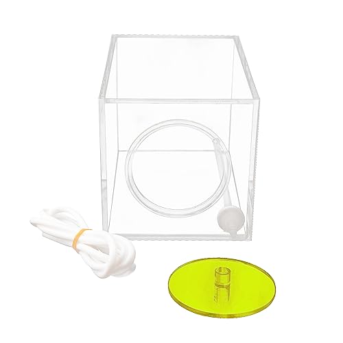 Aquarium Choice Acryli Made Liquid Storage Bucket Doing Pump Reservoir Container (4.25 * 4.25 * 6.5 Inch;1500ml/1.5L（Yellow）)