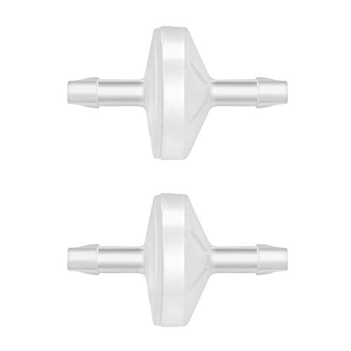 Inline Check Valve, 3/16" Hose ID One Way Return Inline Check Valve High Temperature and Corrosion Resistance Fish Tank Pump Medical Automotive (Pack of 2) - size: 3/16"