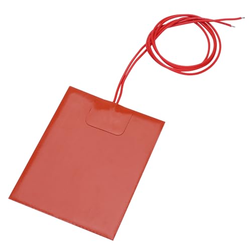 DERNORD 4PCS 12V 30W Silicone Heating Pad Rubber Flexible Heater Mat 80mm X 100mm - size: 12V 30W