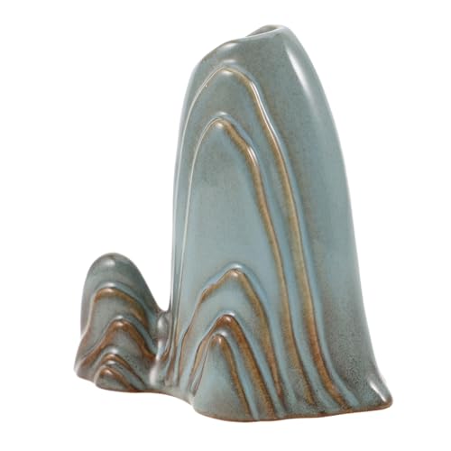 MAGICLULU Ceramic Mini Mountain - Fish Tank Landscape Decoration - Office Home Bonsai Decor Zen Garden Accessories- Ceramic Brush Holder
