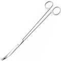 12" Stainless Steel Aquarium Scissors, Curved Long Aquatic Plant Trimming Scissors for Aquascaping, Fish Tank & Terrarium Maintenance in Fresh & Salt Water (Silver)