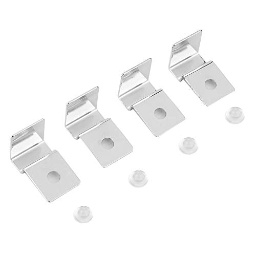 SUNGOOYUE Aquarium Glass Lid Support Stainless Steel Fish Tank Lid Clips 4Pcs 5mm Cover Bracket Holder for Aquarium Fish Tank Easy Glass Cover Placement and Stable Fit (8mm (4 Pieces/Set)) - size: 8mm (4 pieces/set)