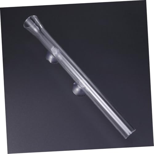 Toyvian Aquarium Shrimp Feeder Tube and Feeding Dish with Suction Cup, 200mm Crystal Glass Fish Feeding Tool for Aquarium Shrimp and Fish Supplies
