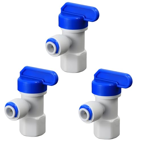 1/4" Push-Fit Ball Valve for RO Water Systems | Quick-connect switch adapter for pressure tank, reverse osmosis water filter systems, beverage dispensers & water purifiers. - size: 1/4" Pressure Tank Ball Valve