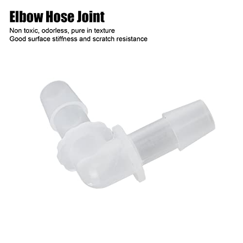 SUNGOOYUE Plastic Fitting 90 PE Elbow Hose Connector 6.4mm Same Diameter Tube Fitting for Pump Tube and Silicone Fish Tank Hose Connection Antiscratch Antirust (9.5mm) - size: 9.5mm