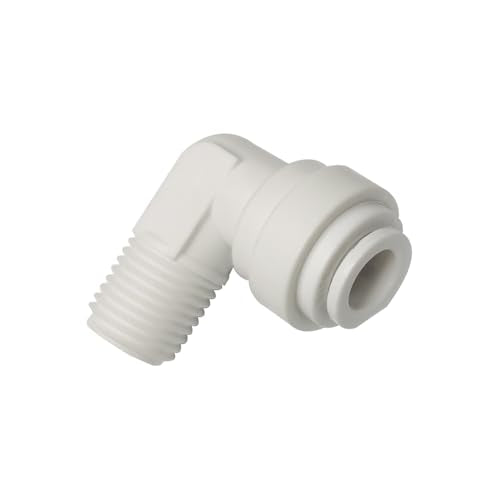 10-Piece 1/4" Male Thread to 5/16" Quick Connect Adapters - Elbow RO Water Filter Fittings for Reverse Osmosis System - style: elbow male 1/4 to 5/16 o.d.