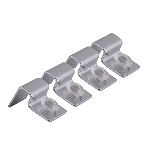 Ipetboom 2sets 6mm Aquarium Clips for Glass Cover Fish Tank Acrylic Clips Tank Lid Support Holders 4pcs*2 - color: Silverx2pcs, size: Size 1x2pcs