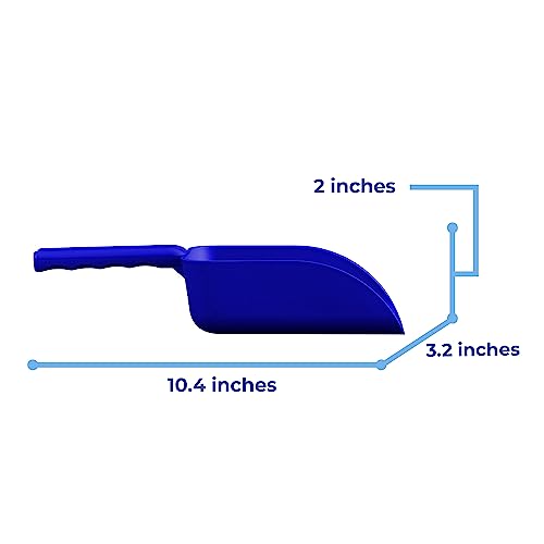 Vikan Remco 63003 Color-Coded Plastic Hand Scoop - BPA-Free Food-Safe Kitchen Utensils, Restaurant and Food Service Supplies, 16 oz, Blue (Pack of 2) - size: 16 oz (Pack of 2)
