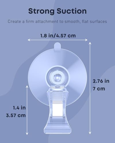 Pawfly 12 Pcs Aquarium Suction Cups with Clips, Plant Leaf Seaweed Clip, Fish Tank Accessories, Aquarium Suction Cup Clips, Clear Plastic Fish Feeding Tool, Underwater Fish Feeder, Veggie Feed Holder