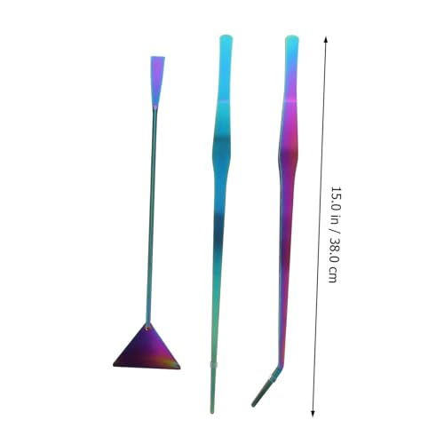 TOYANDONA 3pcs Plant Aquarium Tools Set Tweezers Spatula Kit for Fish Tank Cleaning