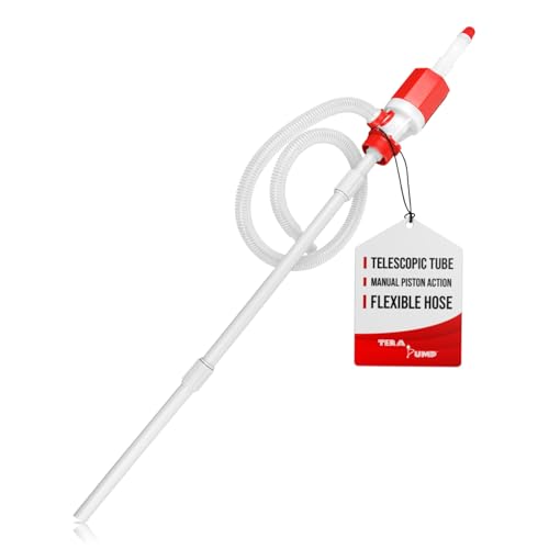 TERA PUMP 55 Gallon Drum Pump with Segmented Suction Tube | Drinking Water, Corrosives, Detergents, Mild Acids, Gas, Diesel, Liquid Waxes - size: 5 Gal / Min