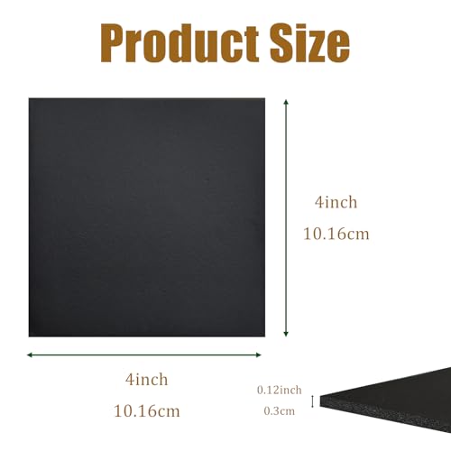 4 Pieces Adhesive Foam Padding 1/8 in Thick X 4 in X 4 in, Anti Vibration Pads, Closed Cell Foam Pads for Anti-Slip, Shock Absorption - size: 4in X 4in X 1/8in, style: With adhesive,Foam