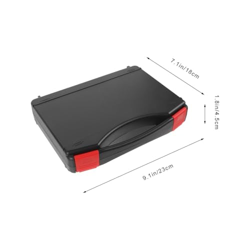 NOLITOY Small Hard Case Toolbox, Portable Plastic Tool Box Organizer with Drop-Resistant Compartments for Hand Tools Storage
