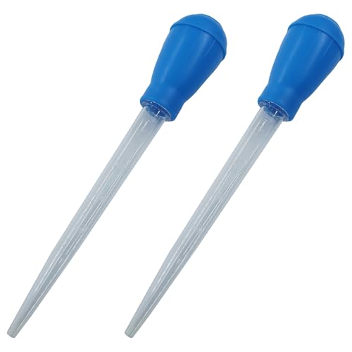 Murtenze 2 Pack Manual Fish Tank Water Changer Aquarium Dropper, Blue Clean Pipette Dropper Waste Remover, Mini Gravel Cleaning Straw for Aquarium Cleaning/Aquarium Owners - color: Blue