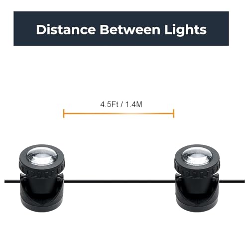 Warm White Pond Lights, Underwater Landscape Spotlights, IP68 Waterproof Submersible Fountain Lights for Garden Yard Aquarium Pond Fountain Waterfall (3 Lights) - size: 3 lights