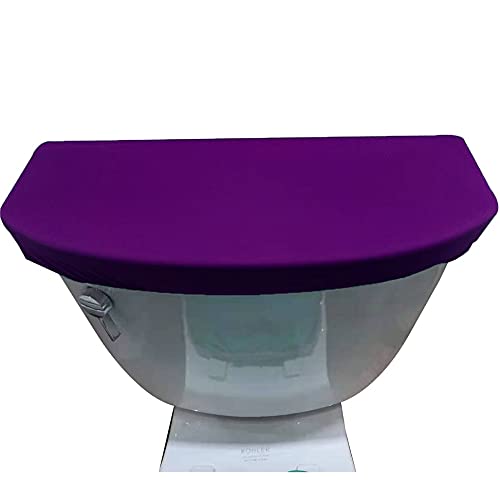 Madeals Velvet Toilet Tank Cover Soft and Absorbent, Comfortable Bathroom Toilet Tank Lid to Fit Different Sizes of Toilet Tank Purple - color: Purple