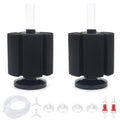 ALEGI 2 Pcs Large Sponge Filter Kit with Airline Tubing, Air Pump Valves, Suction Cups for 125 Gallon Tank