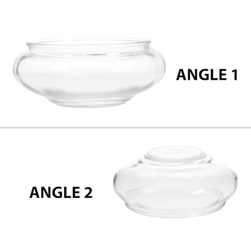 DOITOOL Clear Fish Bowl Vase Glass Bubble Bowl Round Shallow Planter Terrarium Fish Bowl Water Lily Bowl Wide Mouth Flower Vase Aquatic Plant Pot Hydroponic Planter Glass Fish Tank Bowl, S - size: 15.00X15.00X6.00CM