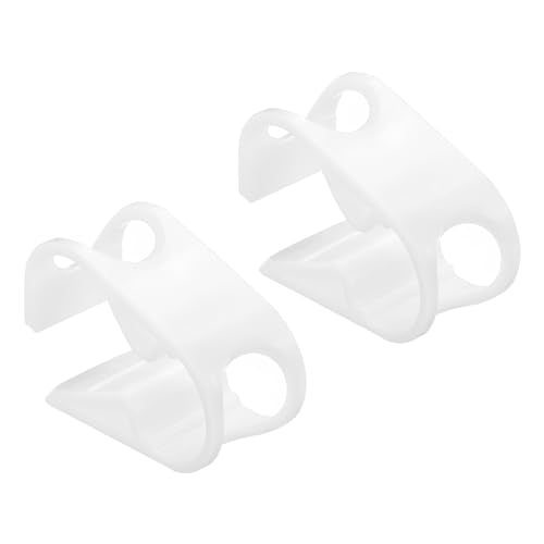 PATIKIL Plastic Tube Tubing Clamps, 2Pcs 1/2" - 3/4" Tube OD Adjustable Precise Flow Control Hose Clamp Clip for Laboratory Pinch Valve, White