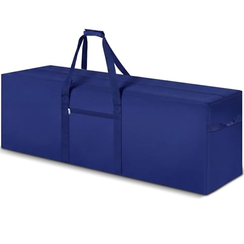 1 Pack 60 x 17 x 20 Inch, 332 L Extra Large Duffle Bag Camping Tent Storage Bag Heavy Duty Waterproof Sport Outdoor Equipment Carrying Case for Pole Travel Canopy Hammock Tripod(Blue) - color: Blue, size: 60 x 17 x 20 Inch, 332 L