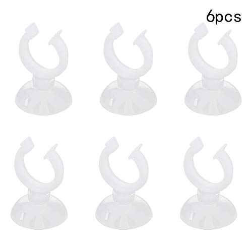 MroMax Aquarium Suction Cup Clips Airline Tubing Hose Heater Clips Clamps Holder for Fish Tank Clear 19mm to 22mm 6Pcs - size: 6pcs 19mm to 22mm